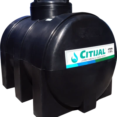 Tanque Horizontal Negro 1,100L