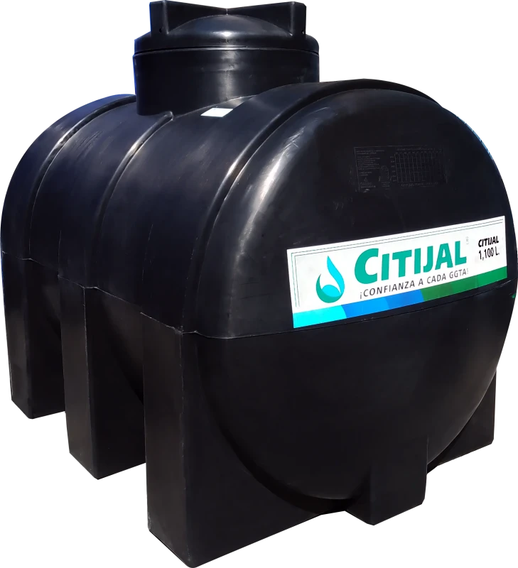Tanque Horizontal Negro 1,100L