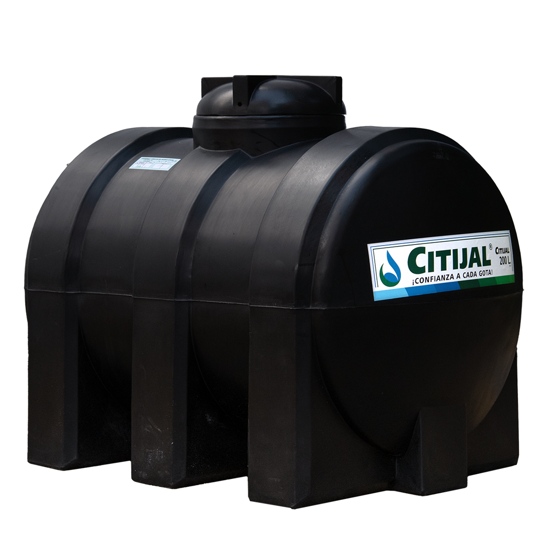 Tanque Horizontal Negro 200L