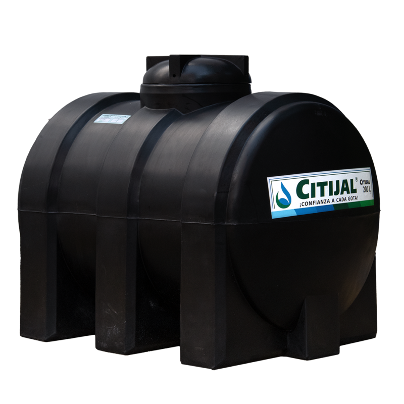 Tanque Horizontal Negro 200L